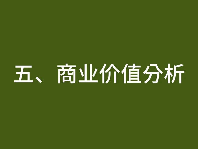 五、商业价值分析