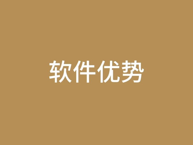 软件优势