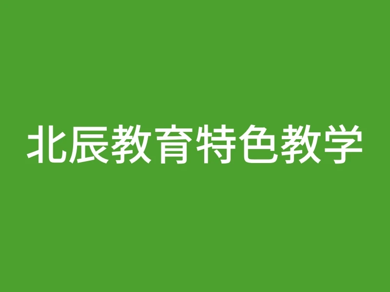 北辰教育特色教学