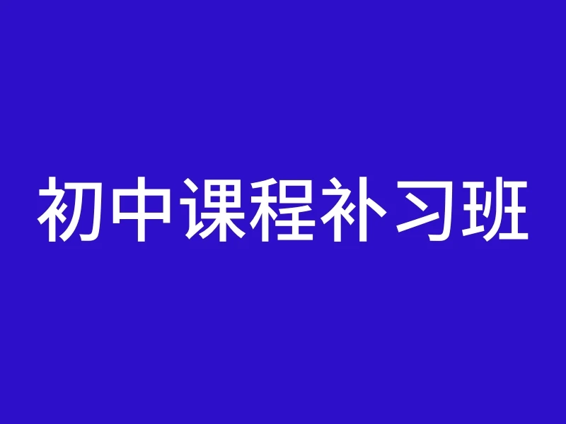 初中课程补习班