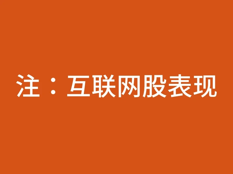注：互联网股表现