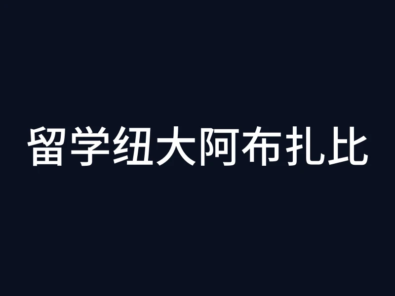 留学纽大阿布扎比