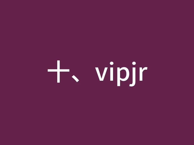 十、vipjr