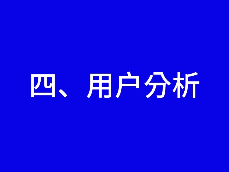 四、用户分析